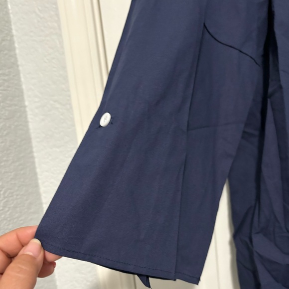 Navy Blue Hi Low Tunic/Cover Up - Picture 3 of 4